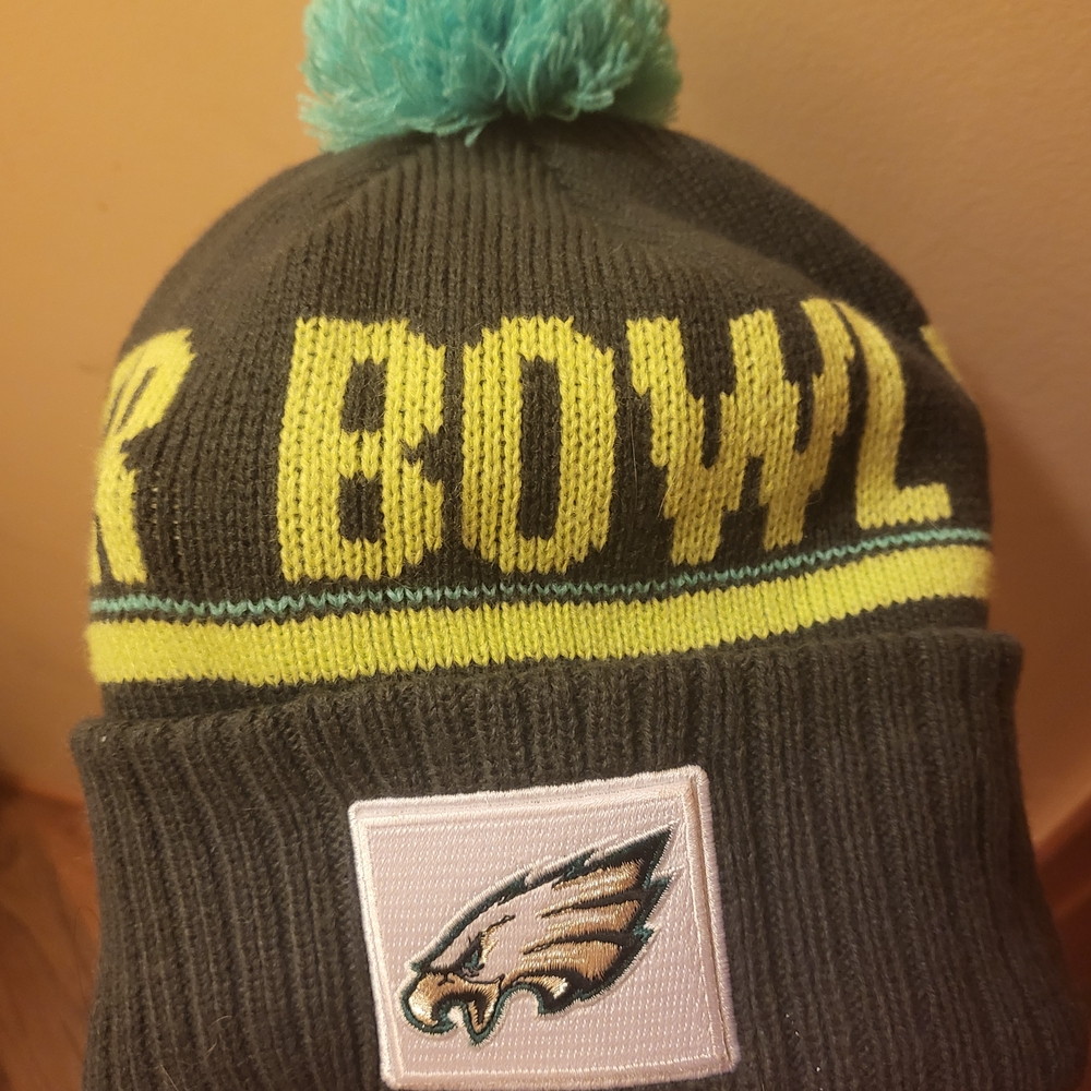 New Era Gray and Yellow Super Bowl Knit Hat